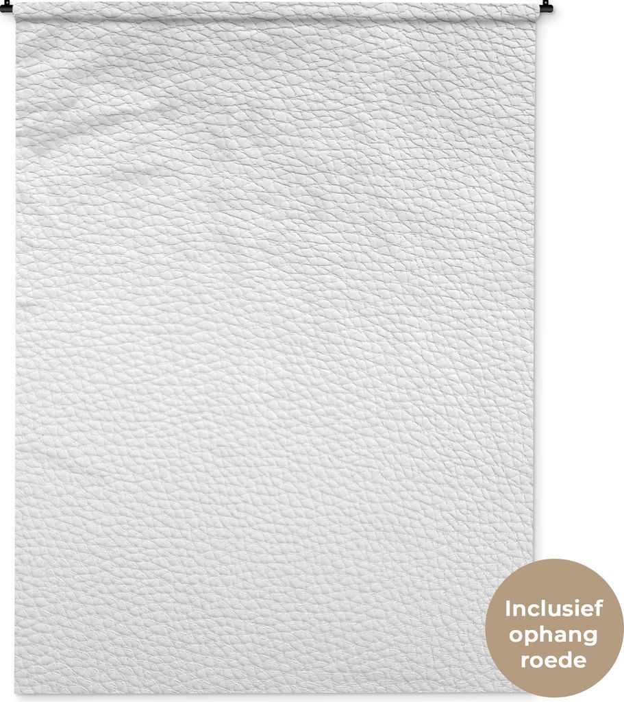 MuchoWow Wandteppich Wandbehang Leder - Strukturiert - Leder-Optik - Weiß 150x200 cm Tapisserie Dekoration Wandtuch - Wandaufhängung - Moderner