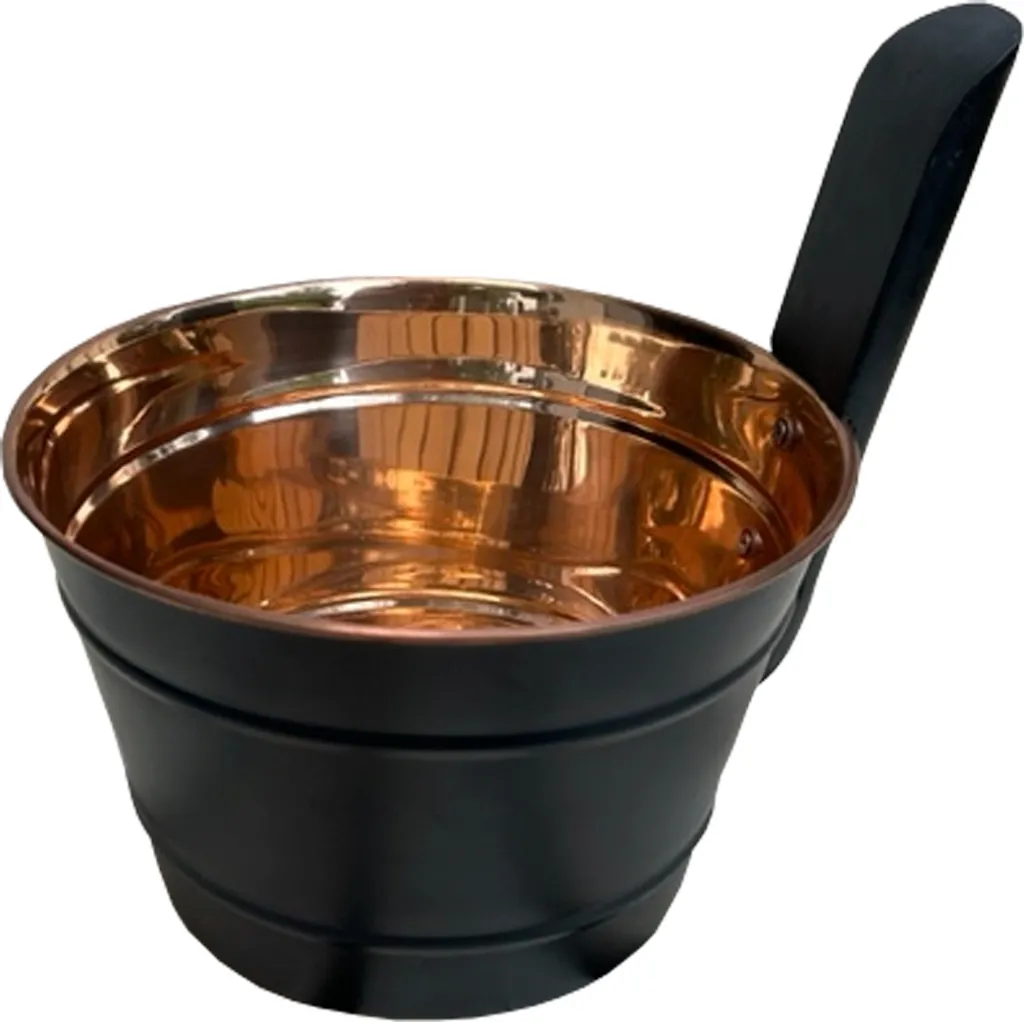Seau de sauna en cuivre noir 4L - Accessoire de bien-être haut de gamme