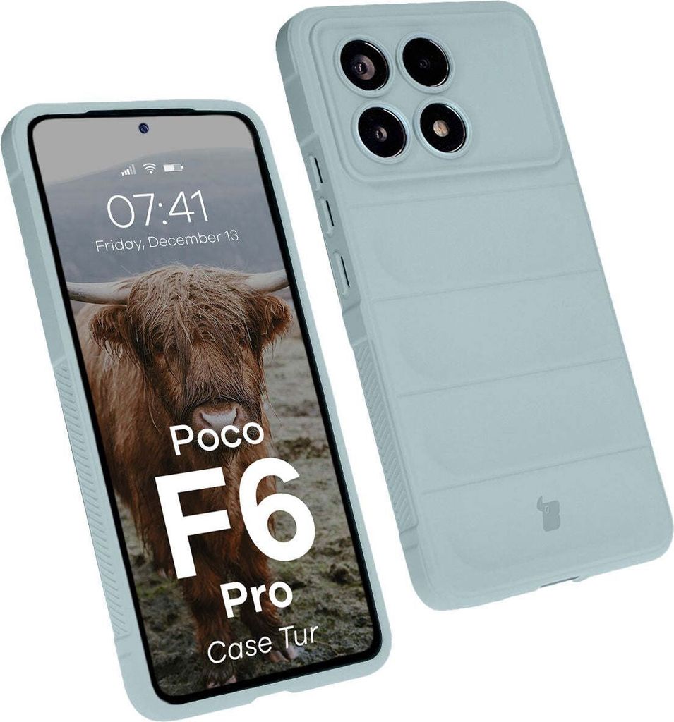 Pancerne etui Bizon Case Tur do Xiaomi Poco F6 Pro, jasnoniebieskie