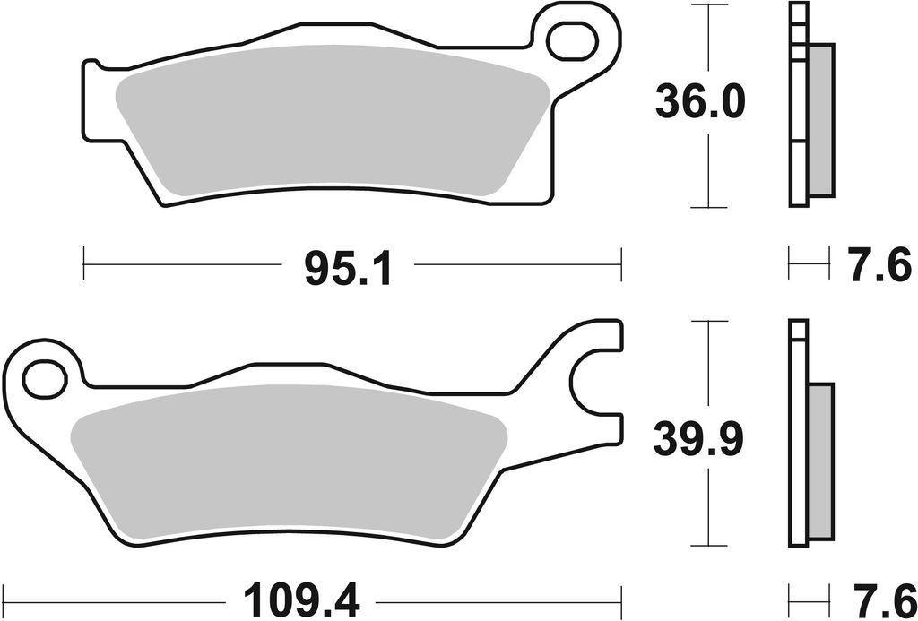 Bremsbeläge Kh618 Off-Road Racing Sinter Farbe Gold Can-Am Outlander 800 / 1000 12-, Renegade 1000 12-, Links Vorne