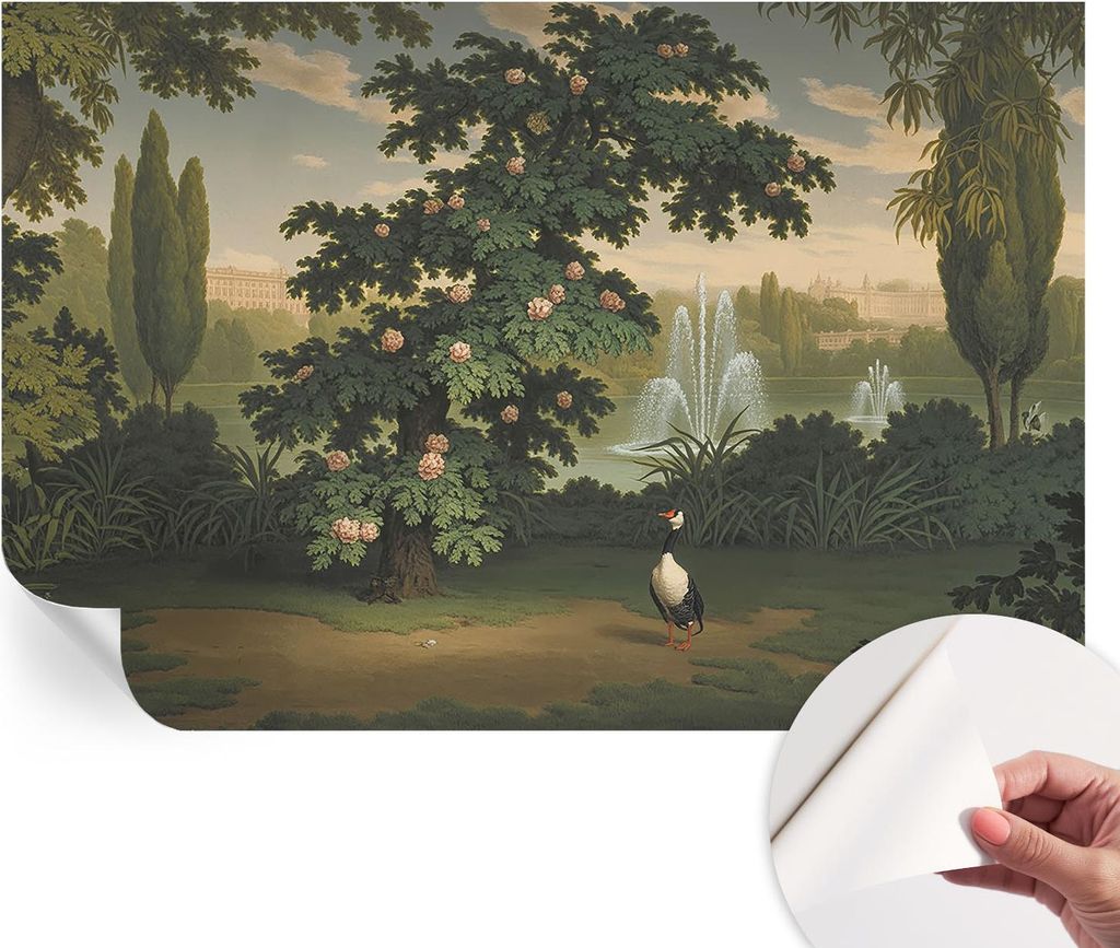 Selbstklebende Wandtapete - Dekorative Tapete für Wohnzimmer - Klebefolie für Wandbilder - Tapetenfolie für Wanddekoration - 104x70 cm - Naturga...