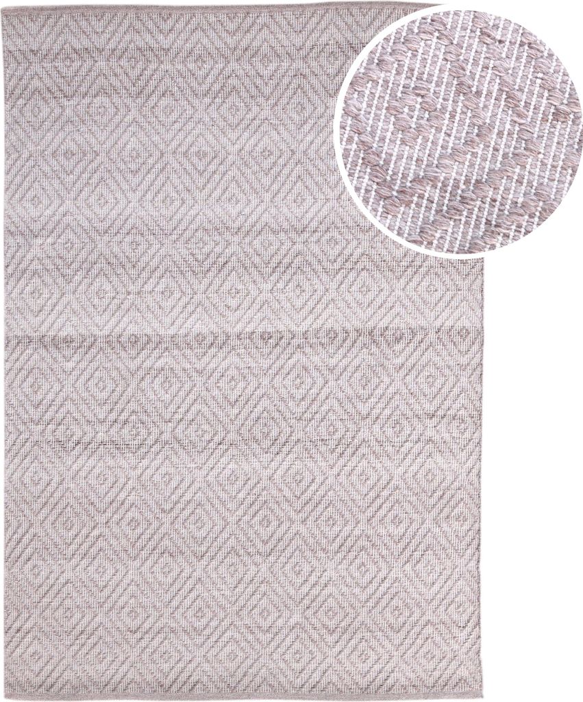 AXI Bali Outdoor-Teppich, Rosa, Rechteckig | Gartenteppich für kleine Sitzbereiche / Bistro-Set | Außenteppich für Garten / Balkon / Terrasse 14...