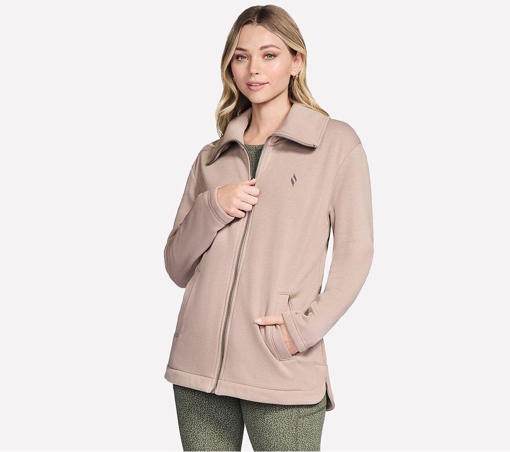 Skechers GO SNUGGLE Tunic Full Zip Jacket JA214-TPBR Damen