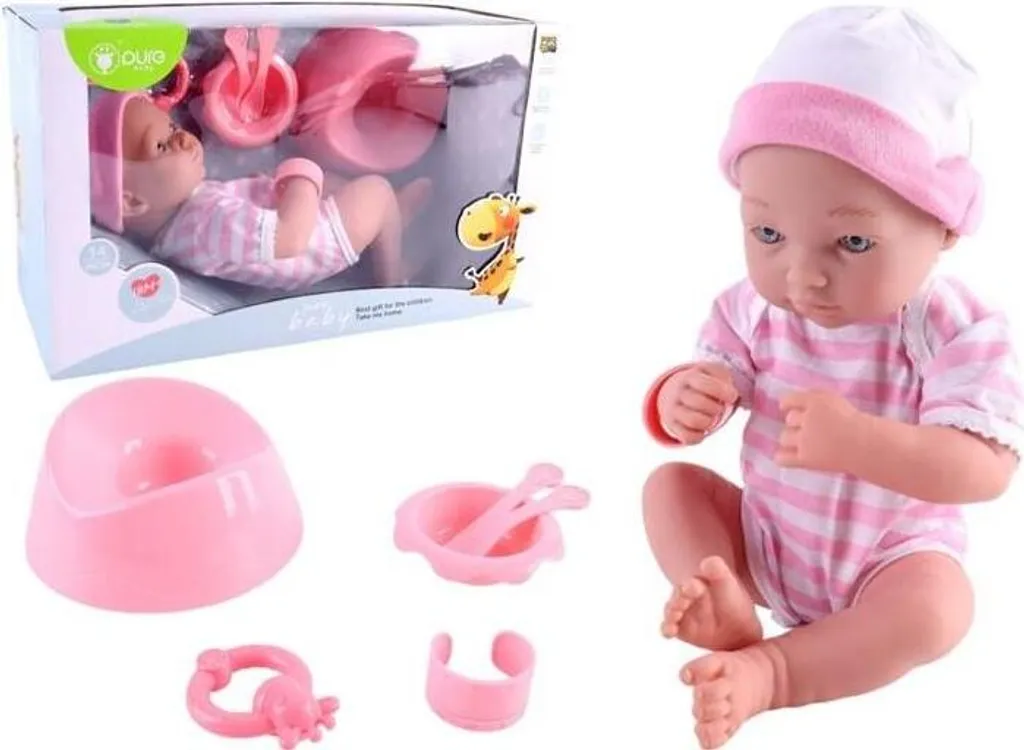 Poupée bébé 36cm à cajoler avec accessoires pour jouer au papa