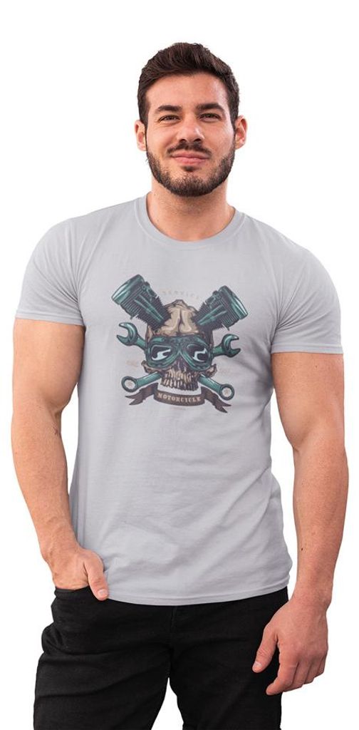 D&B Uni Polo ST00166 Motorcycle Grau-Größe 2XL