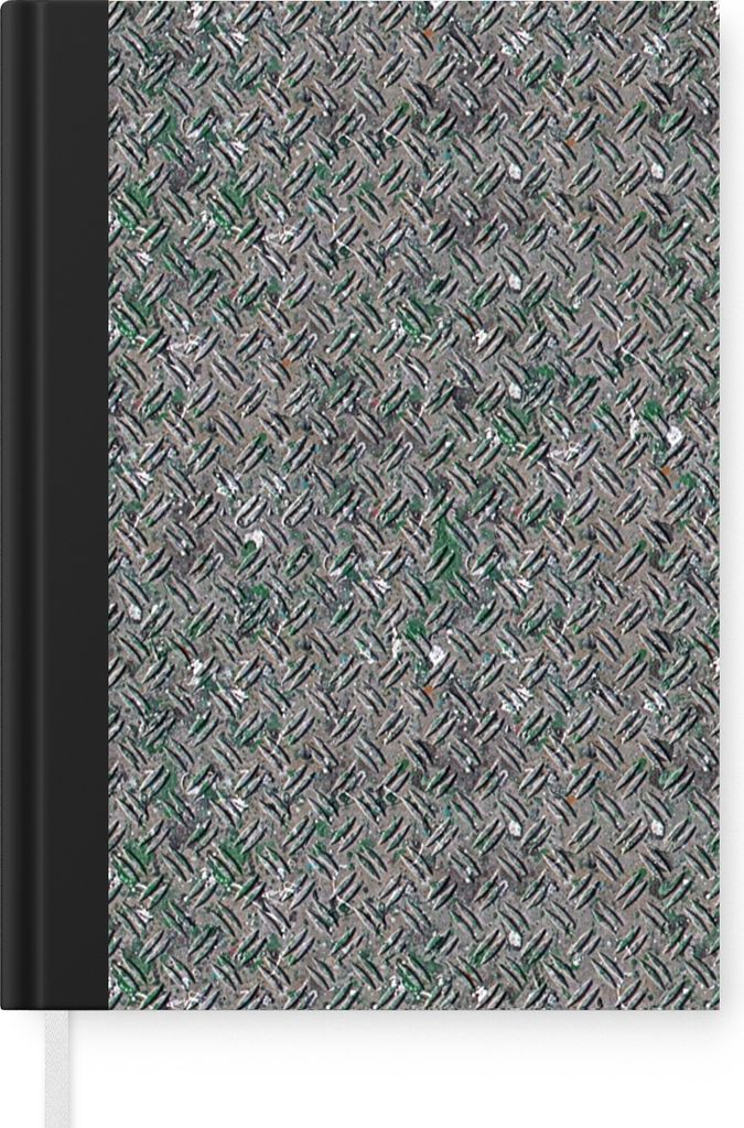 MuchoWow Notizbuch Tagebuch Haushaltsbuch Notebook A5 Eisen - Platten - Muster - Notizblock - Notizheft - Notebook - Schreibblock - Papier