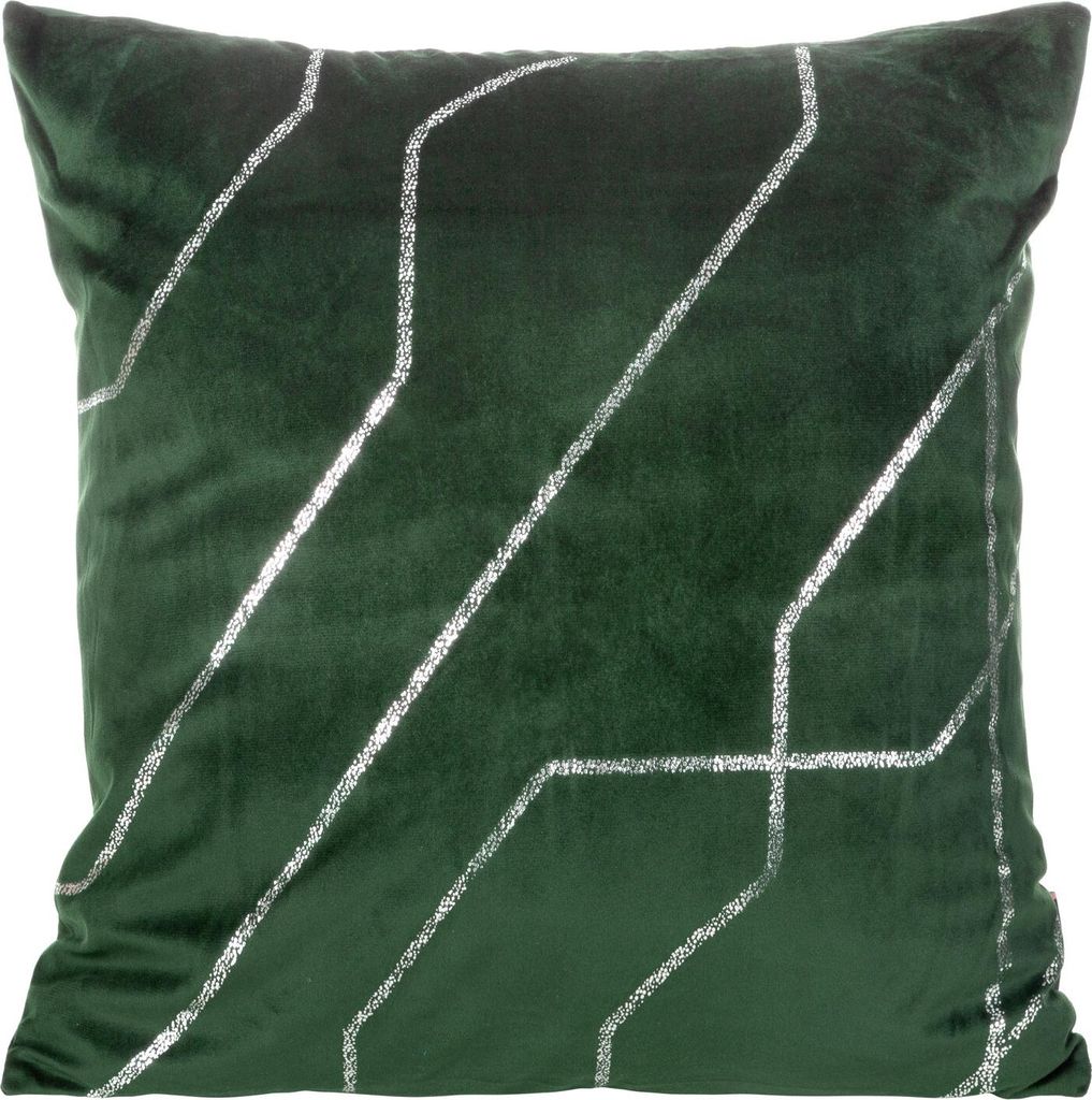 EUROFIRANY | Kissenbezug 45 x 45 cm - dunkelgrün Dekokissenhülle - modern Kissenhülle