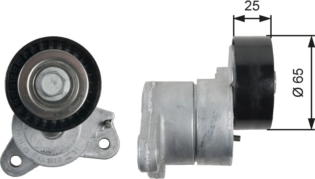 Galet tendeur Gates T39053 pour courroie Chrysler et Jeep OE 04891595AA