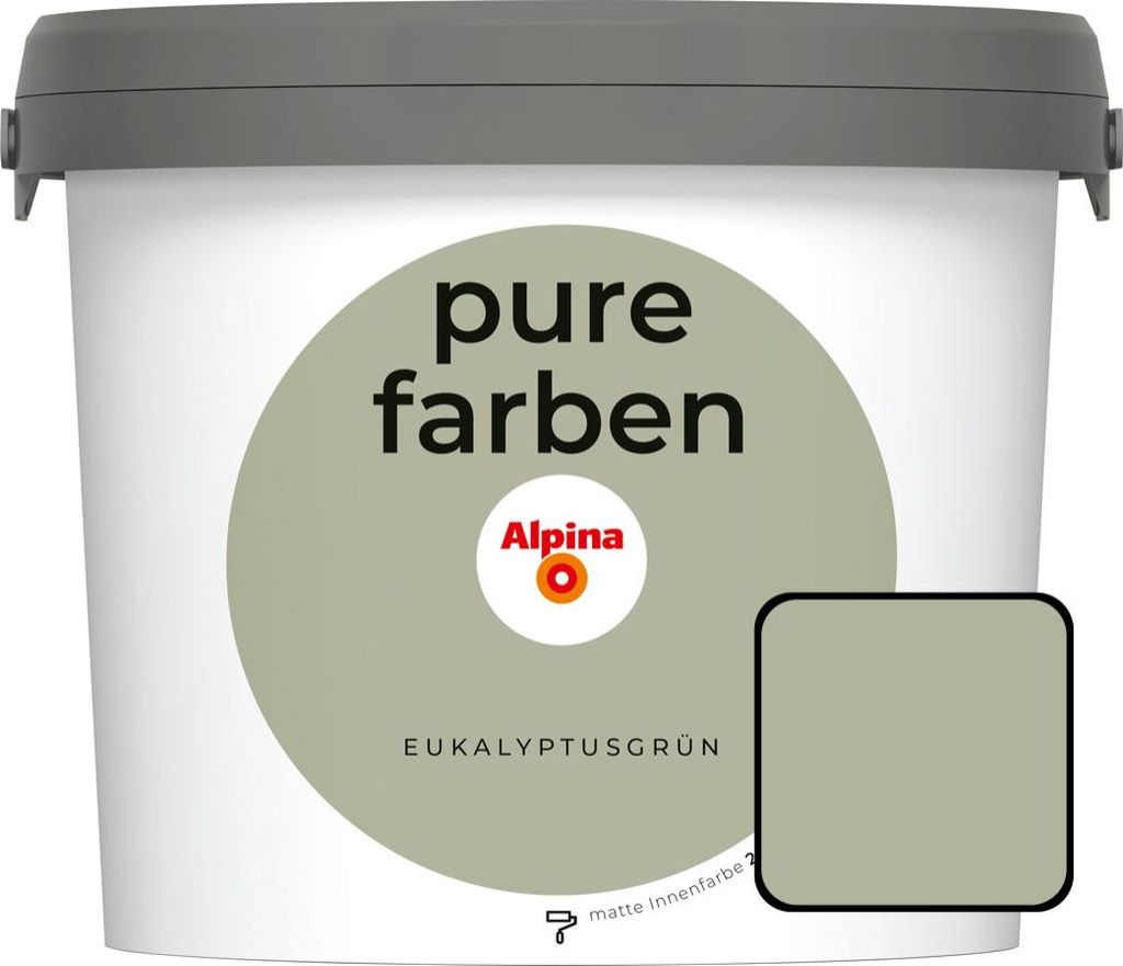 Alpina Pure Farben Wandfarbe eukalyptusgrün 2,5 L