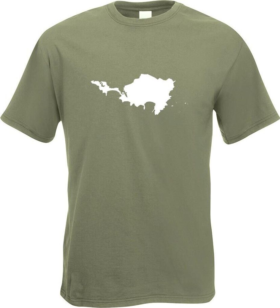 Kiwistar - T-Shirt - Olive - Niederlande - Sint Maarten Herren Funshirt Bedruckt Design Sprüche Spruch Motive - mit Motiv Bedruckt - Funshirt Desi...