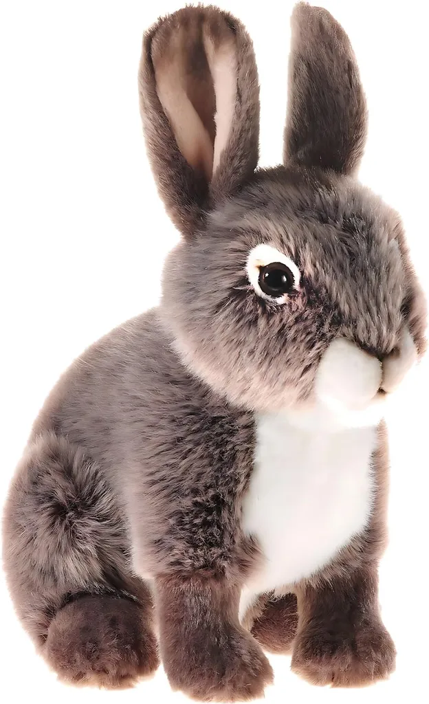 Peluche Lapin à Caresser Blanche - Doudou Doux pour Enfant de 30 cm