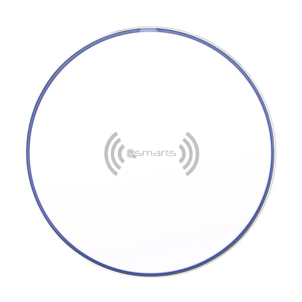 Chargeur Induction 10W VoltBeam Style Blanc Design Ultra-Fin Rapide