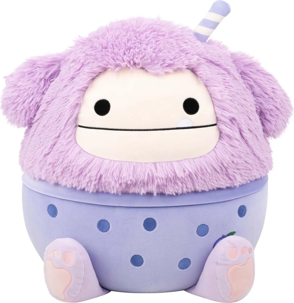 Squishmallows Dilka Bigfoot Violet 40cm Peluche Lavable au Toucher Soie