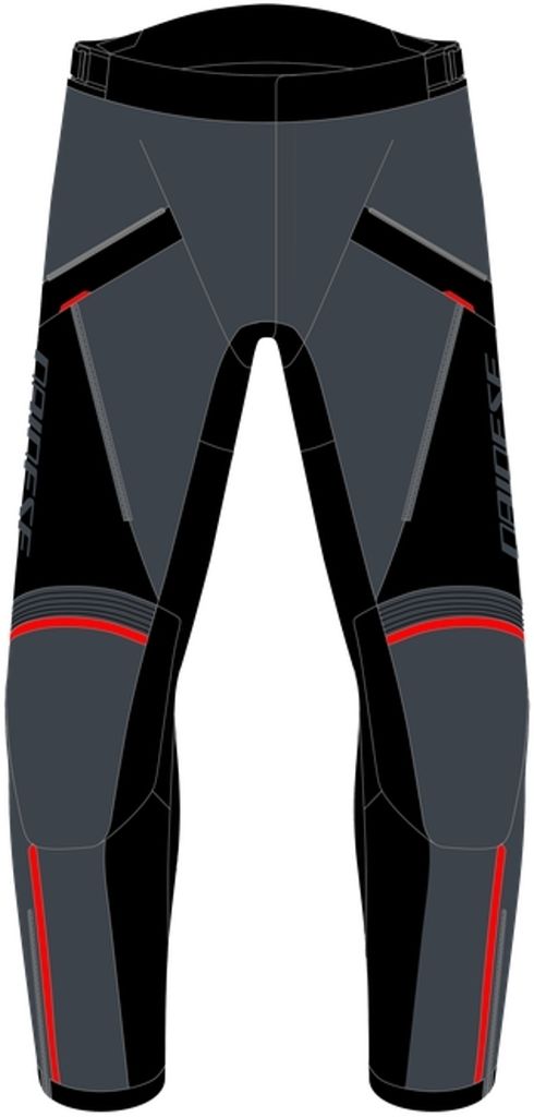 Dainese Tempest 3 D-Dry Ebony/Black/Lava Red 58 Regular Textilhose