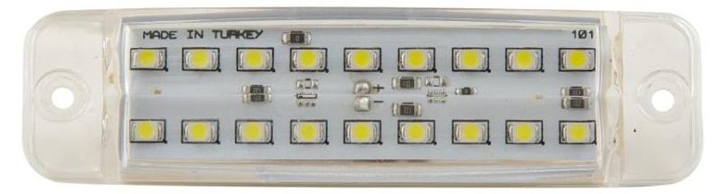 LED Seitenmarkierungsleuchte 18 LED 12-24V 100mm, weißer Farbe