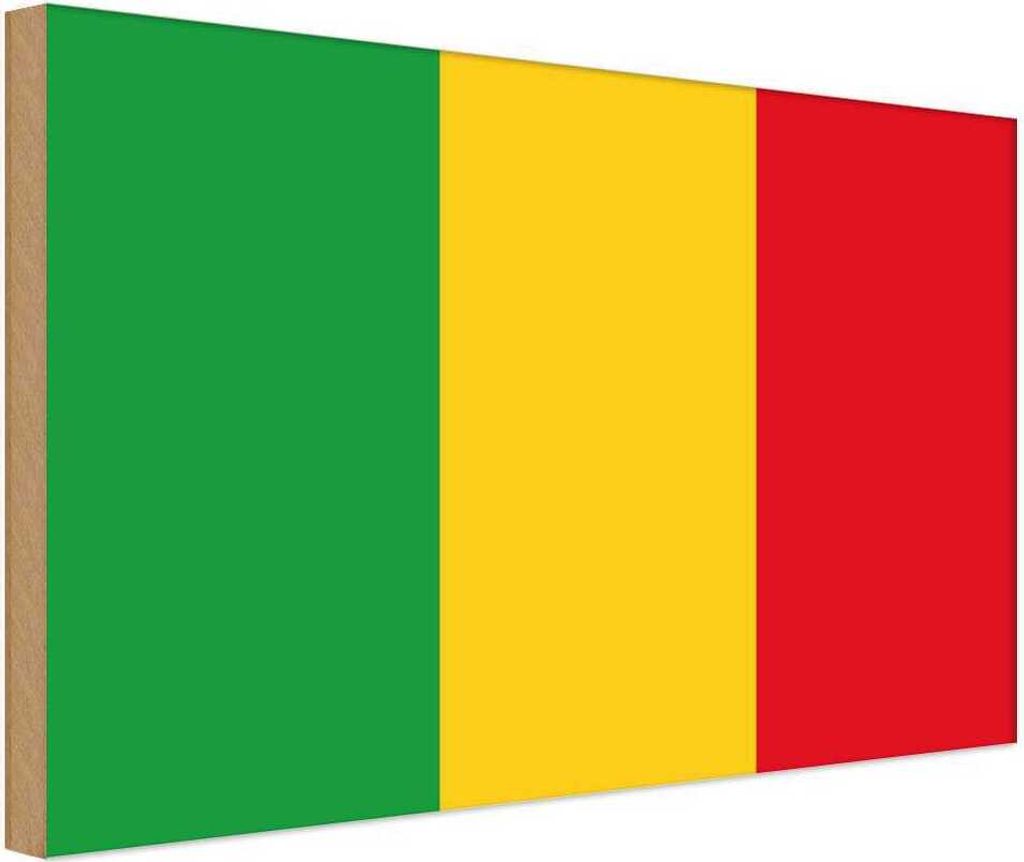 vianmo Holzschild 30x40 cm Malis Mali Flagge Fahne Wappen