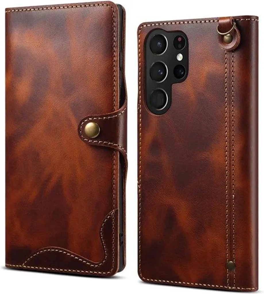 Étui en cuir noir de luxe iPhone 15 Pro Max avec porte-cartes chic