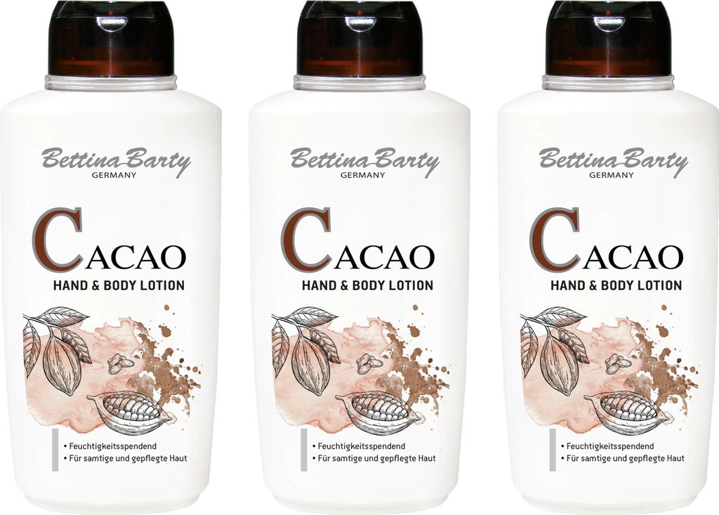 Bettina Barty Cacao Hand & Body Lotion 3x500 ml