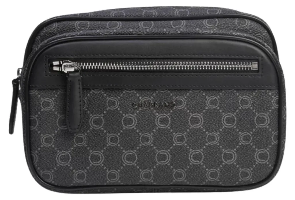 Sac Bandoulière Homme Chabrand Noir en Toile et Cuir Premium