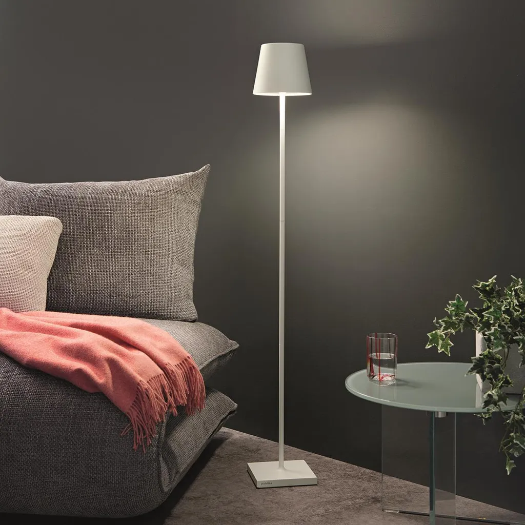 Solution éclairage sans prise : Poldina Pro L Zafferano blanche Ø17 réglable