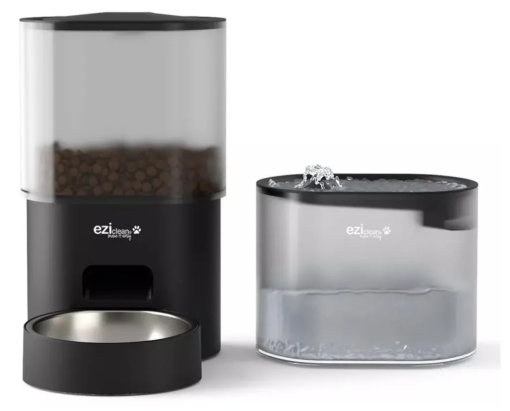 Fini les Oublis avec ce Distributeur de Croquettes et Fontaine Noire