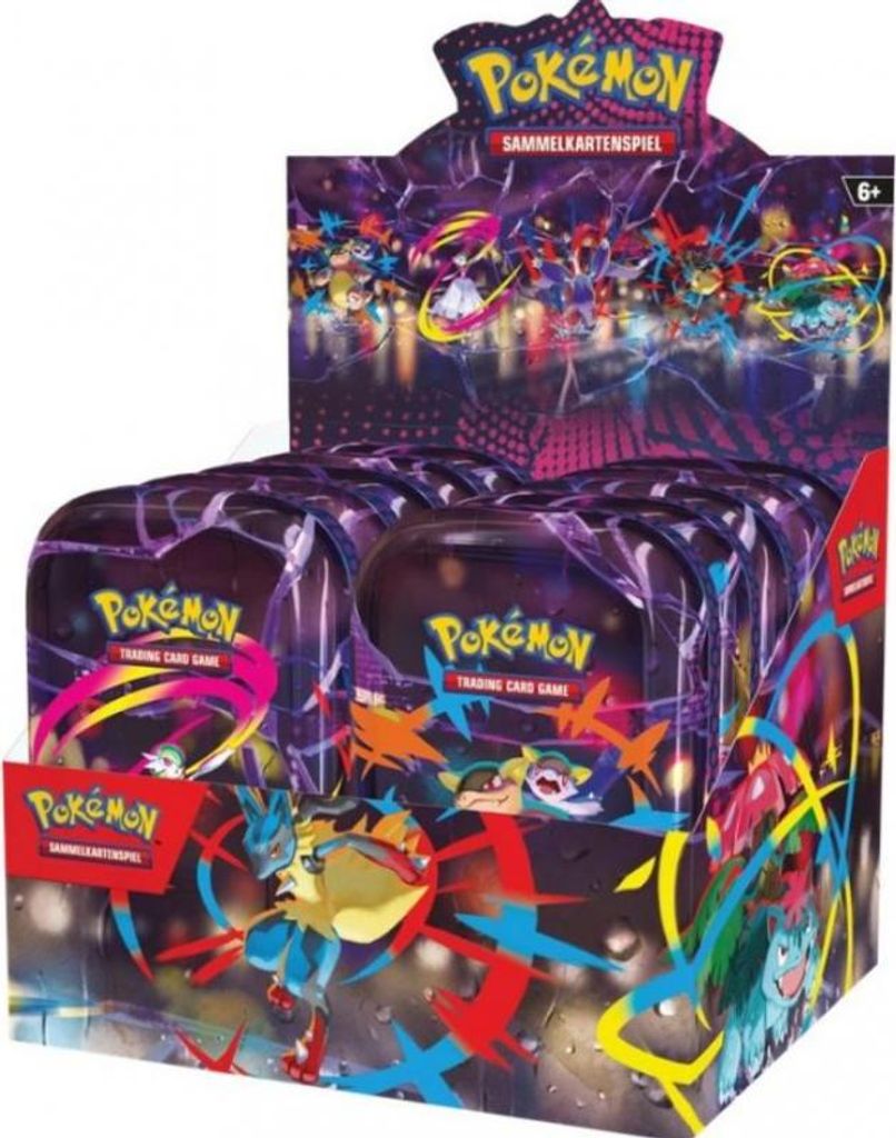 TCG Mega Heroes Mini Tin Collection Booster Box 10 Pcs Produktbild 