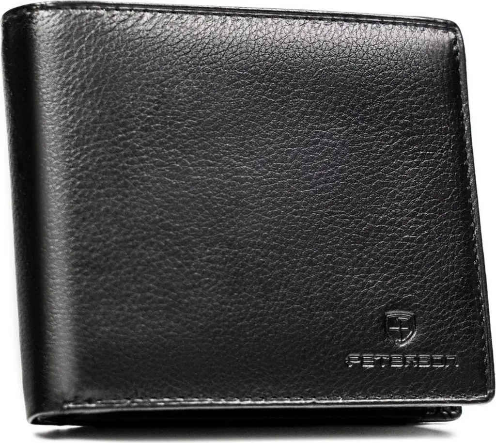 Portefeuille Peterson rovicky308960 en cuir véritable noir de luxe
