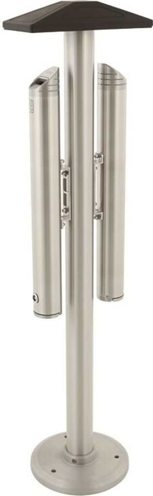 Standascher aus Aluminium mit zwei Aschenbechern 5 Liter