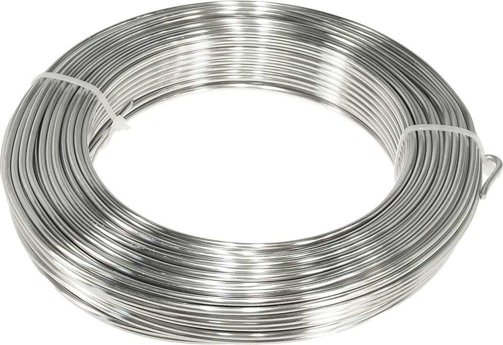 Flexibler Aluminiumdraht Ø3mm, 1kg - Profi Dekodraht und Basteldraht für DIY, Kunst und Deko, Silber