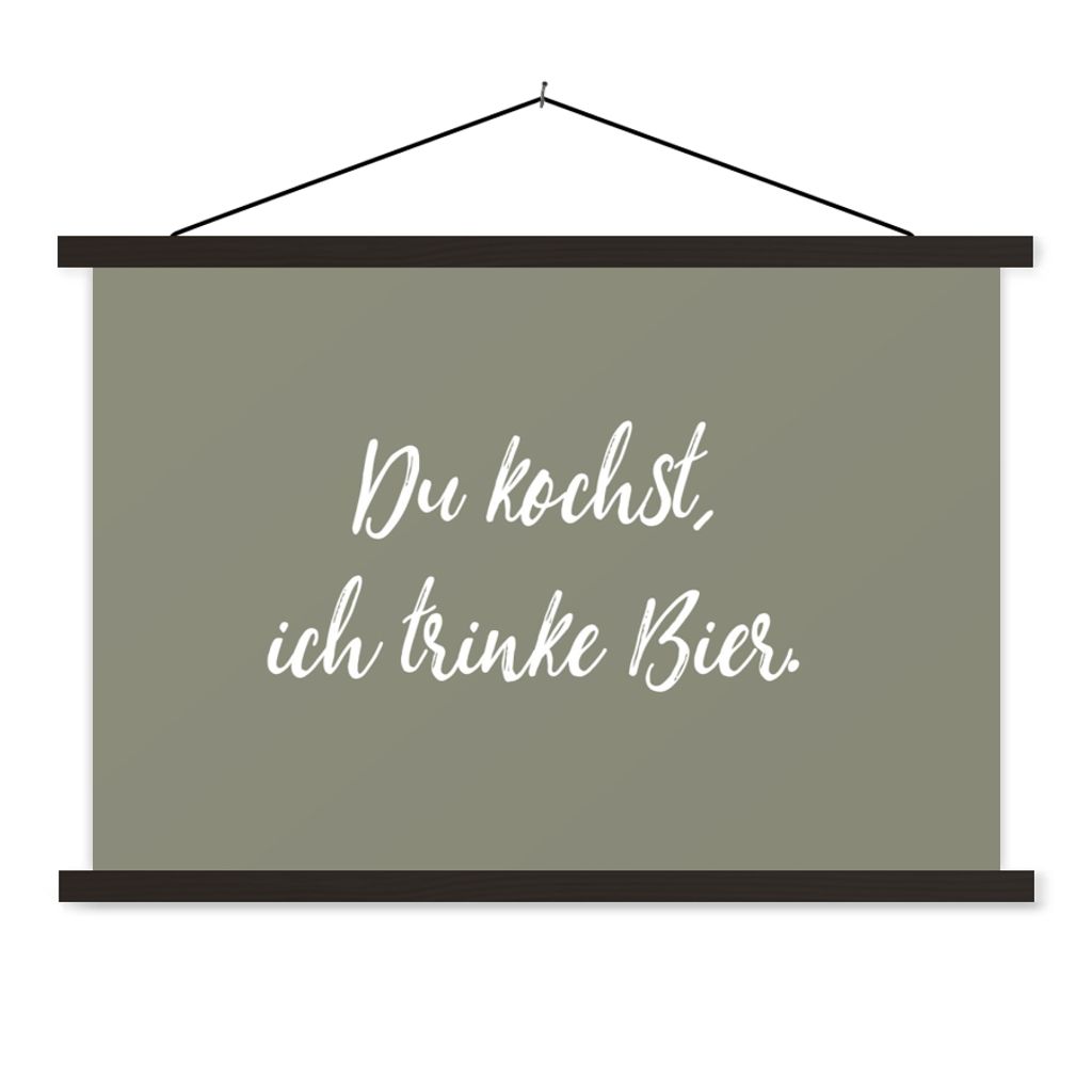 MuchoWow® Textilposter Sprichwörter - Du kochst, ich trinke Produktbild 
