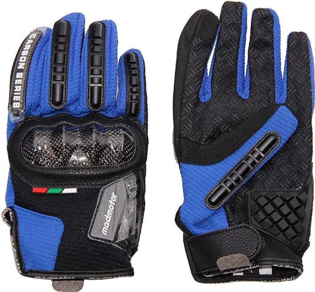 Motocross Handschuhe Motorrad Downhill Bike Mountainbike madmotor Blau Größe XL