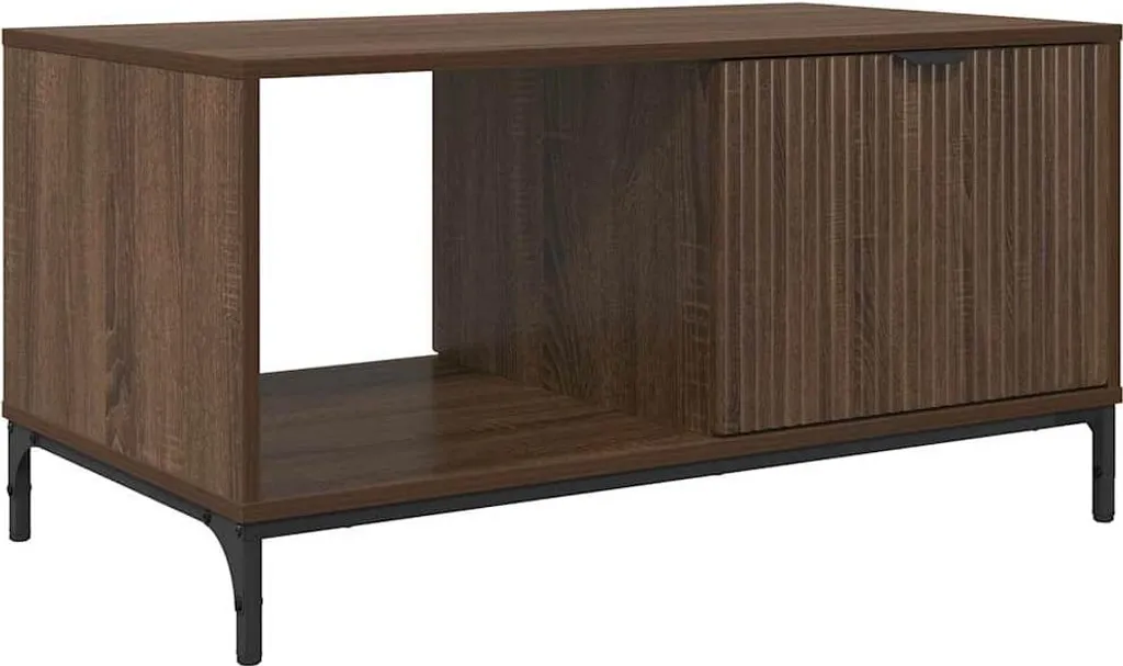 vidaXL Tavolino da salotto Rovere nero 60 x 50 x 40 cm
