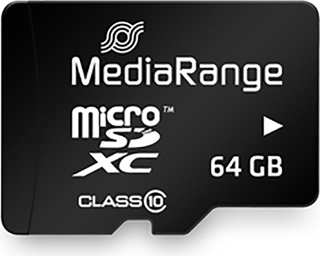 MediaRange, microSDXC 64GB Class 10 s adaptérom SD, čierna Obrázok produktu 