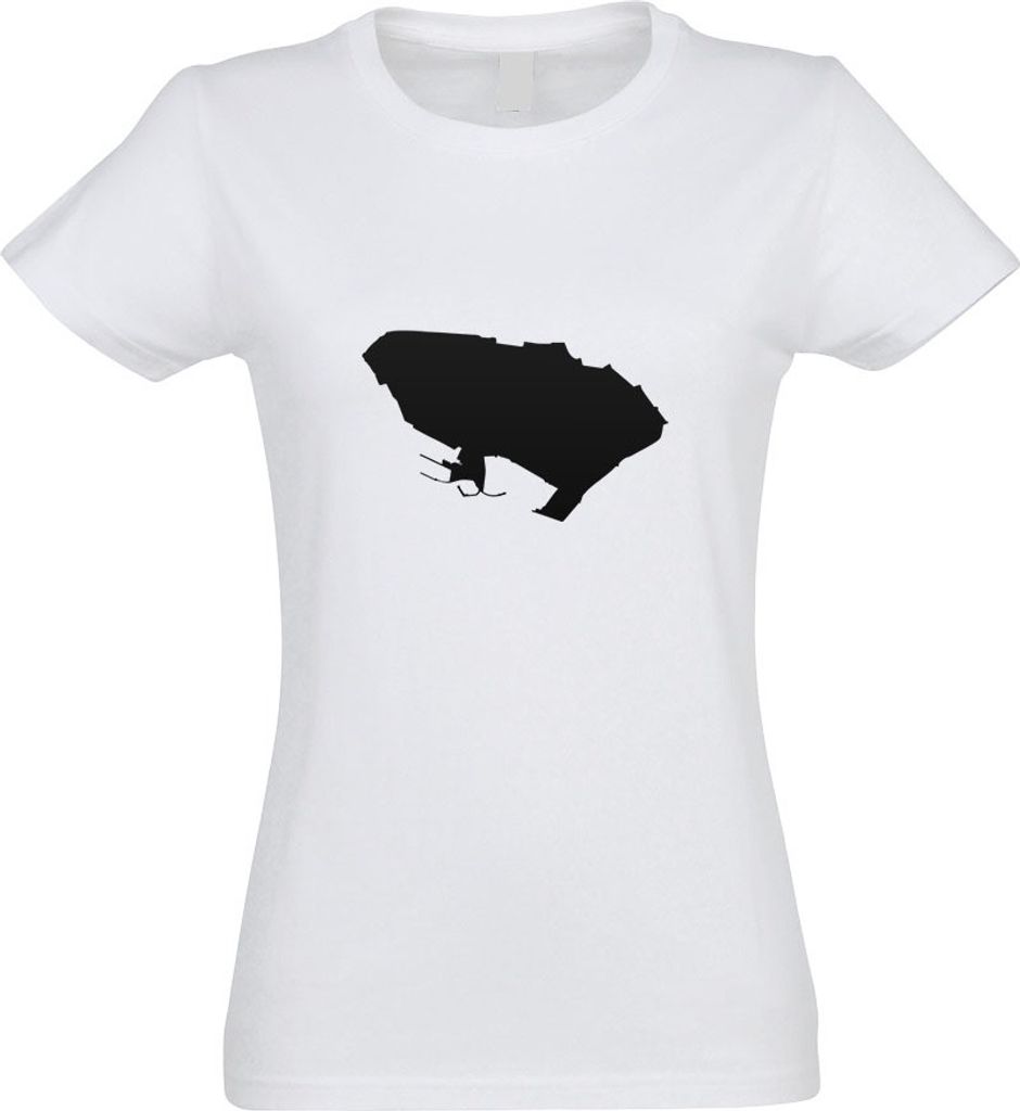 Kiwistar - T-Shirt tailliert - Damen - Weiss - Deutschland - Binneninsel - Lindau - mit Motiv Bedruckt - Funshirt Design - Sport - Freizeit - Damen...