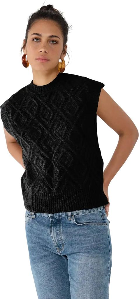 Ärmelloser Pullover, Black, Standart Size