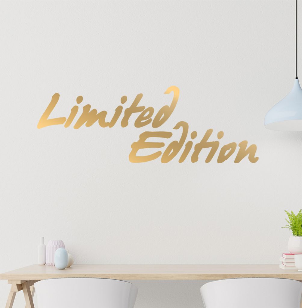 Limited Edition Wandtattoo in 6 Größen - Wandaufkleber Wall Sticker - Dekoration, Küche, Wohnzimmer, Schlafzimmer, Badezimmer