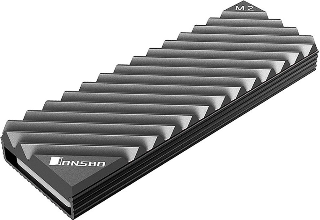 M.2-3 Kuehler M.2 SSD-Kuehlkoerper Aluminium-Kuehlkoerper Werkzeugloser Kuehler mit Waermeleitpad fuer M.2 2280 SSD Grau