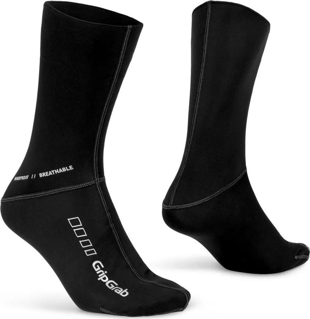 GripGrab Unisex Winddichte Radsocken Schwarz 46 47 Groß Cyclingschuhe