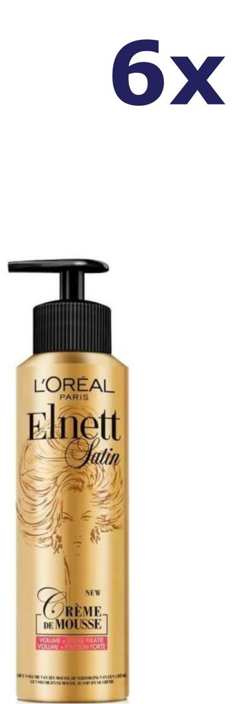 6x L'Oréal Elnett Creme de Mousse 200 ml Volumen