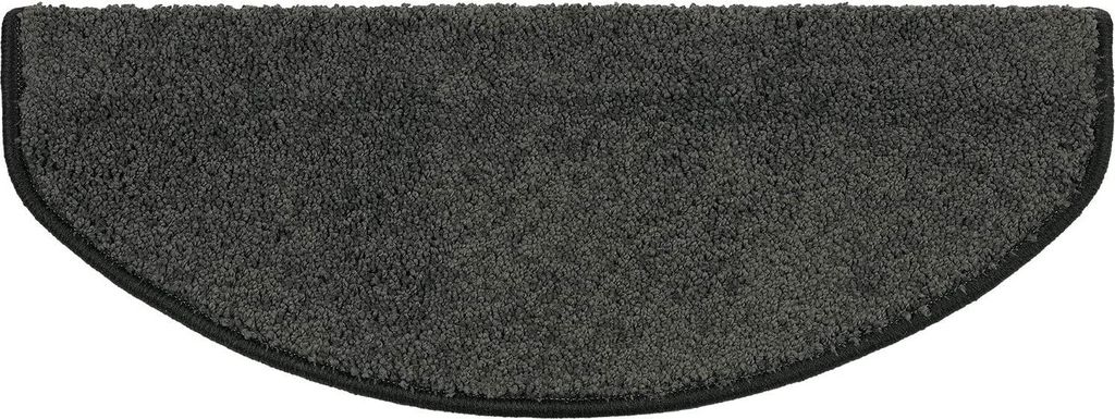 A single, dark gray, semi-circular stair mat is shown against a white background.