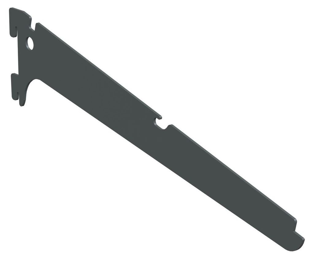 INTEGRI Anthrazit Einzelschrägkonsole 15° 320mm Garderobensystem Regalhalter Stahl