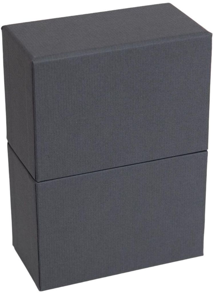HNFD Fotobox „Parda“ in Schiefergrau, 11 x 5,5 x 16 cm, für 200–300 Fotos im Format 10 x 15 cm