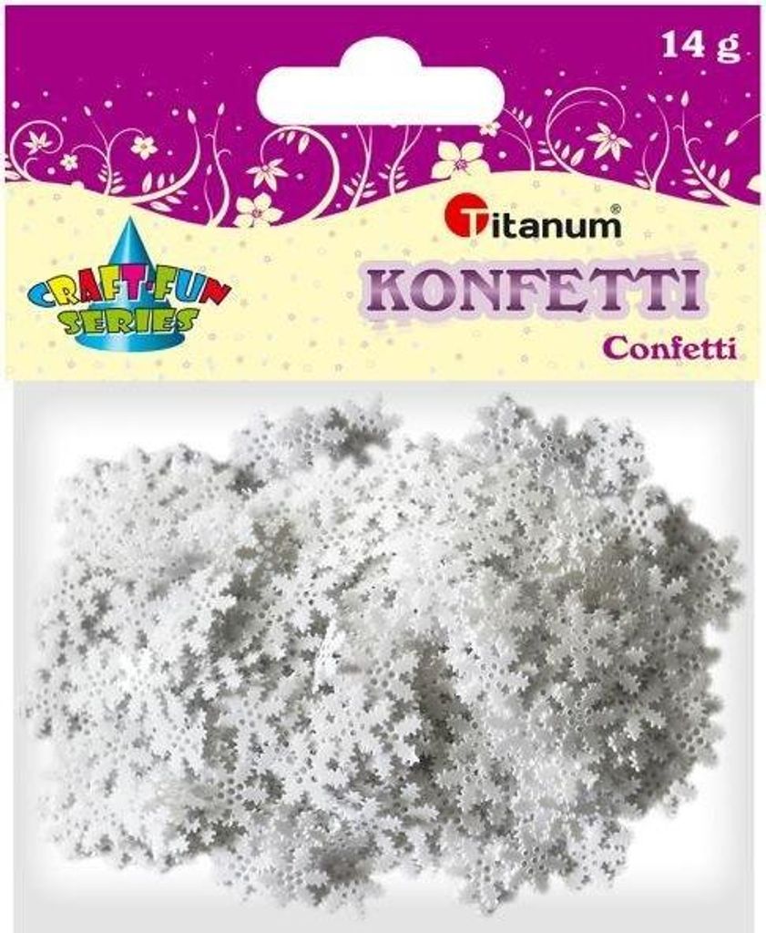 Konfetti Schneeflocken 10mm 14g Titanum
