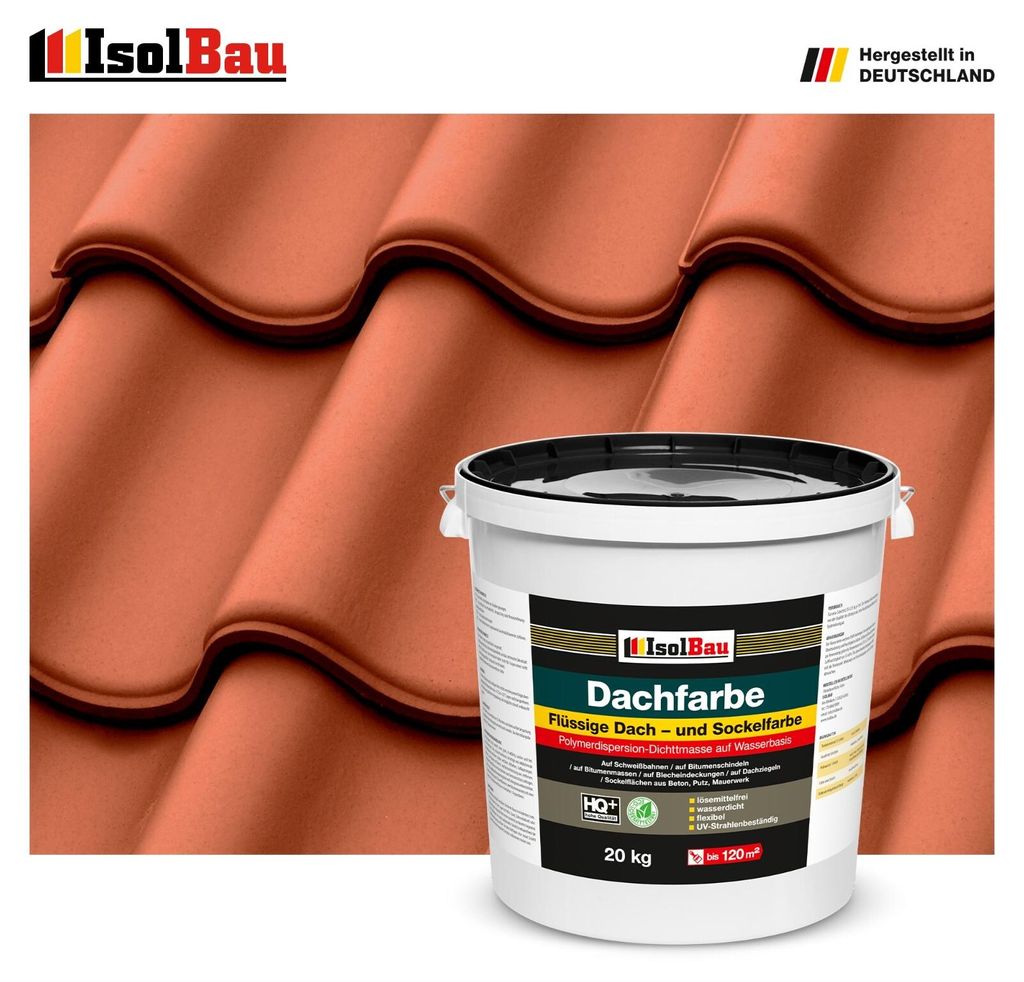 Isolbau Dachfarbe Ziegelrot 20 kg Sockelfarbe Fassadenfarbe Produktbild 