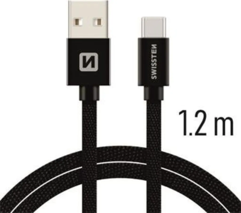 Cavo Swissten 71521201 USB-A a USB-C 1.2m Nero | Ricarica Rapida 3A