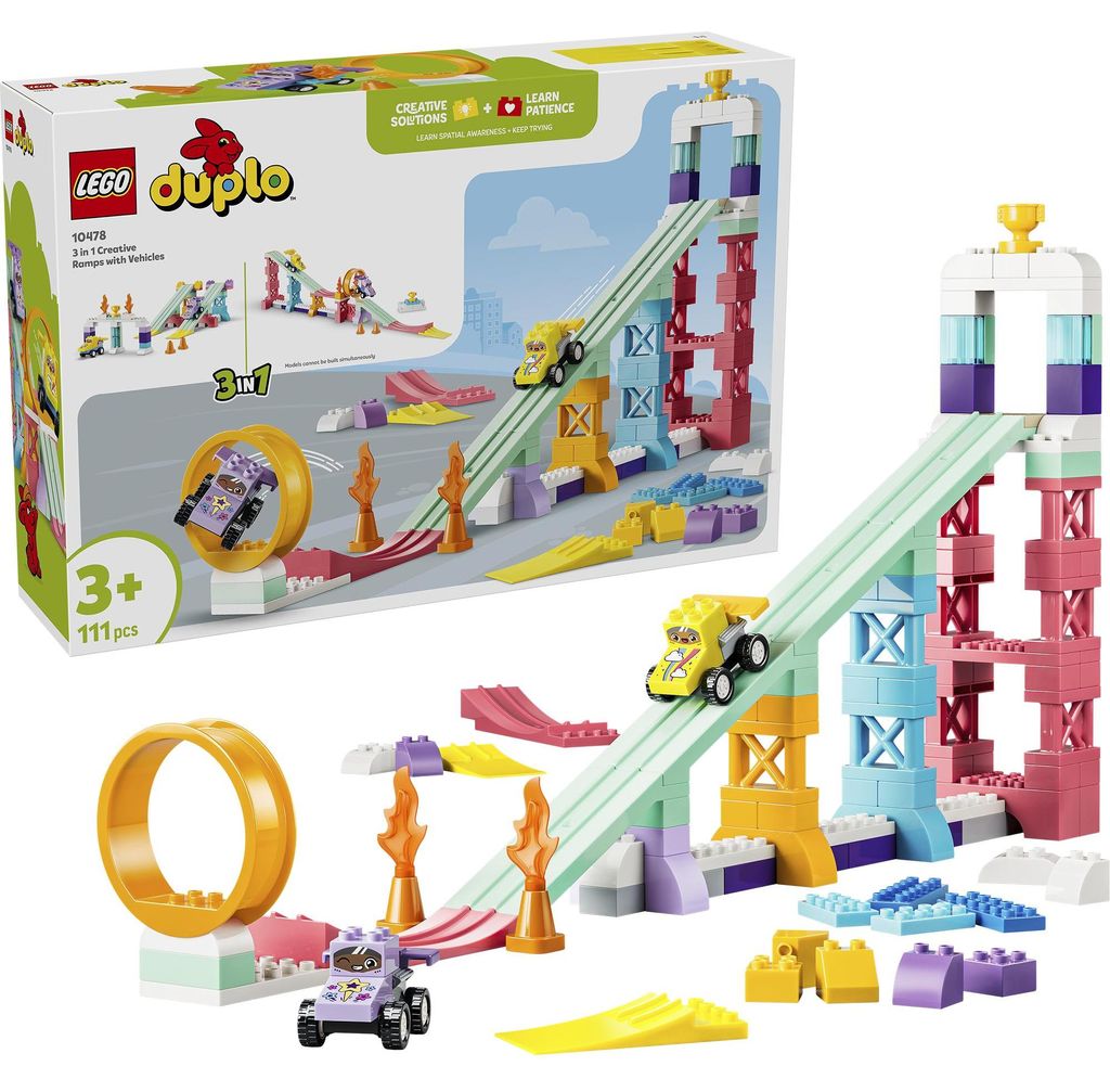 LEGO 10478 DUPLO Town Kreative Sprungschanzen mit kleinen Immagine del prodotto 