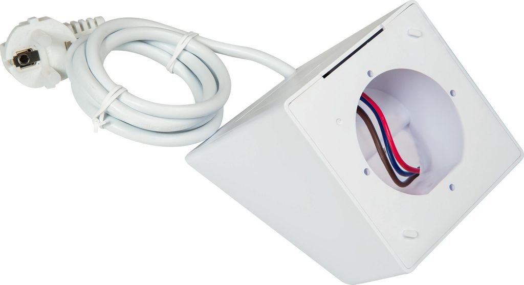 Shelly Wall Display Stand, Tischständer für 4 Display, USB-C/A Ladeanschluss, 150 cm Kabel, weiß