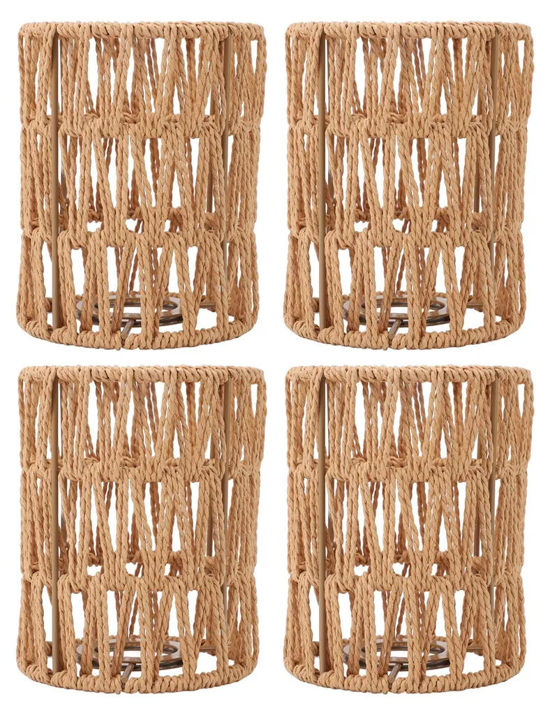 Kit 4 Abat-jours pour Rénover vos Lustres et Lampadaires Style Rétro Chic