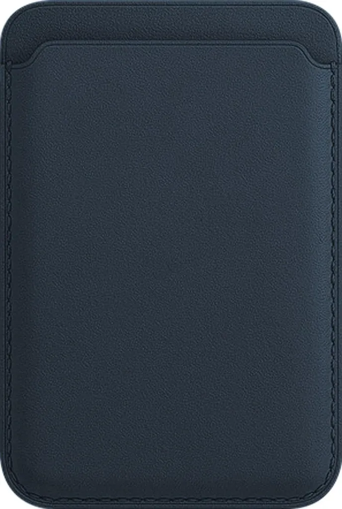 Porte-carte Magnétique MagSafe en Cuir Bleu AlzaGuard pour Smartphone