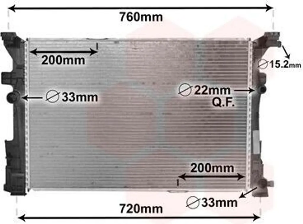 Radiateur de refroidissement à eau haute performance Mercedes CLA et GLA